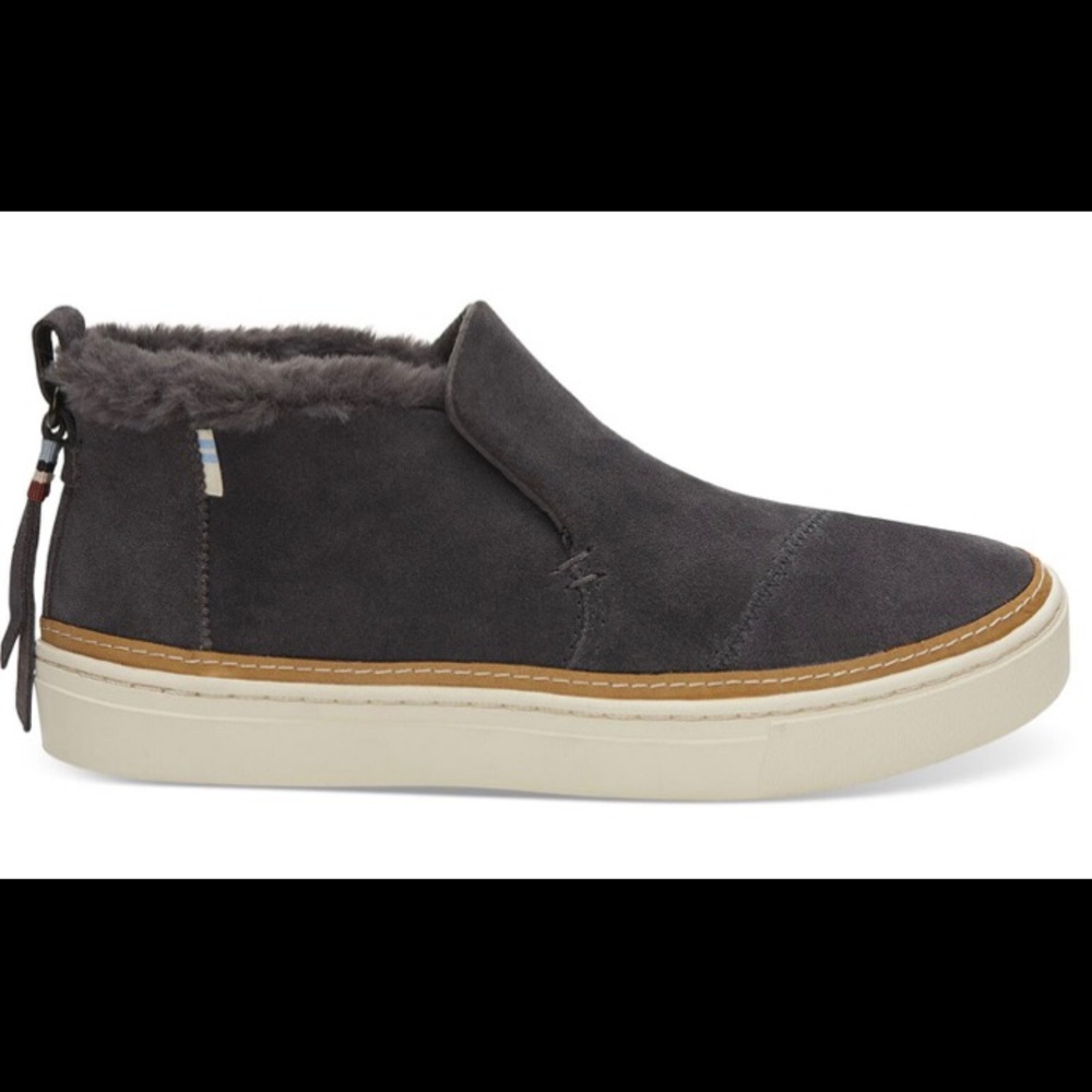 TOMS Paxton Slip-Ons in Forged Iron,great for fall